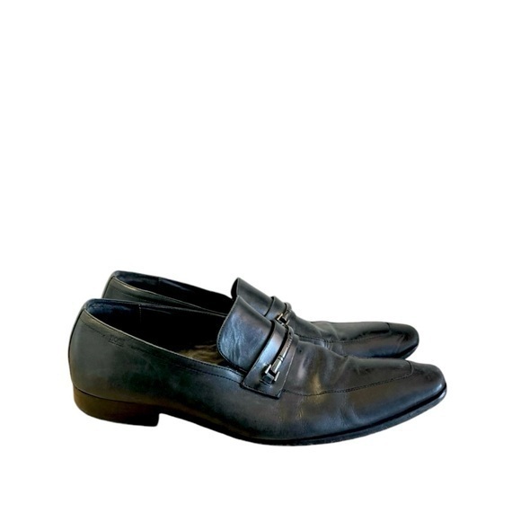 Hugo Boss “Carl” Black Leather Horsebit Loafers Dress Shoes Size 15 - Picture 2 of 14